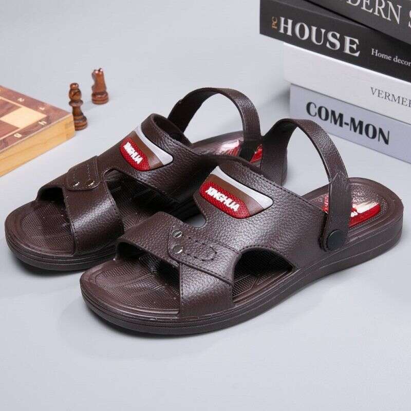 Gummisandalen und Hausschuhe, zweiteilige Sommer-Herren-Fahrschuhe mit dicker Sohle, rutschfeste Strandschuhe_voghion.com