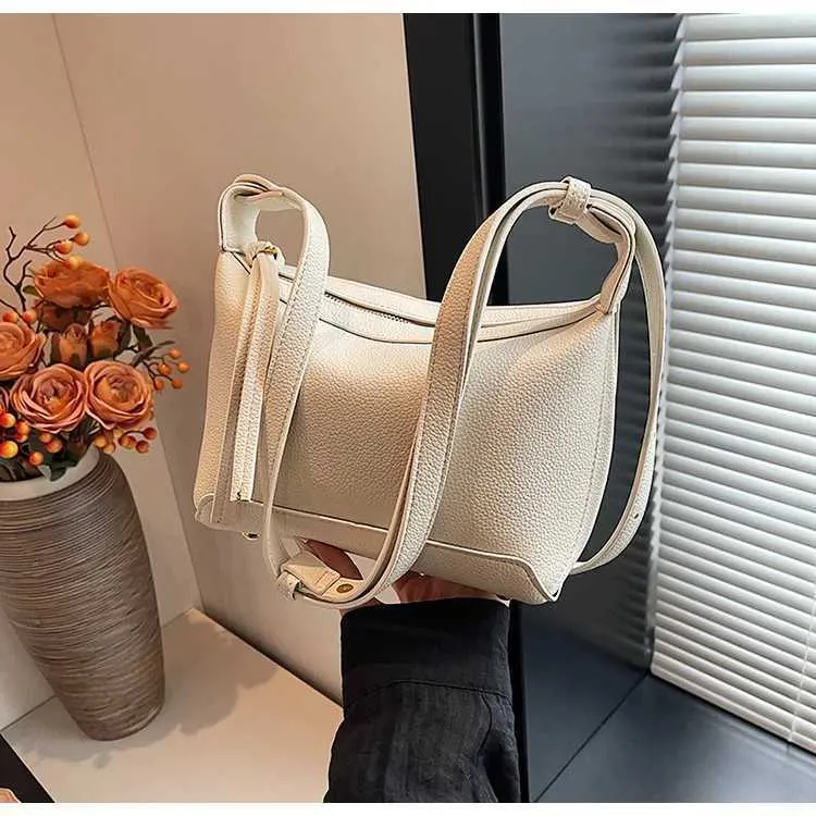 Borsa a tracolla in pelle PU alla moda da donna, borsa a tracolla in pelle solida, borsa a tracolla casual da donna, versatile, in argento_voghion.com