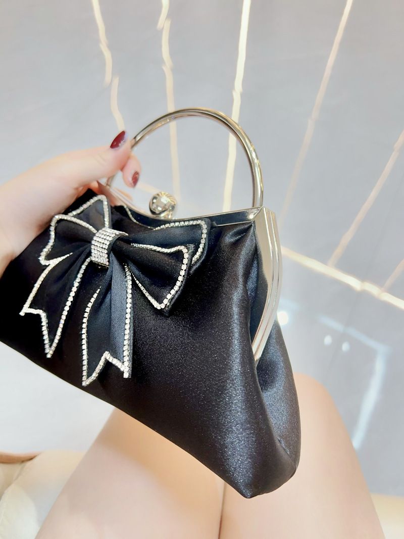 Nuova borsa a tracolla monospalla da banchetto con fiocco retrò da fata, borsa da cena da donna_voghion.com
