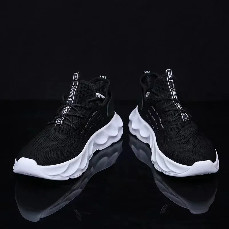 Chaussures de marche décontractées en maille à lacets pour hommes, légères et vulcanisées, Zapatillas Hombre 250530_voghion.com