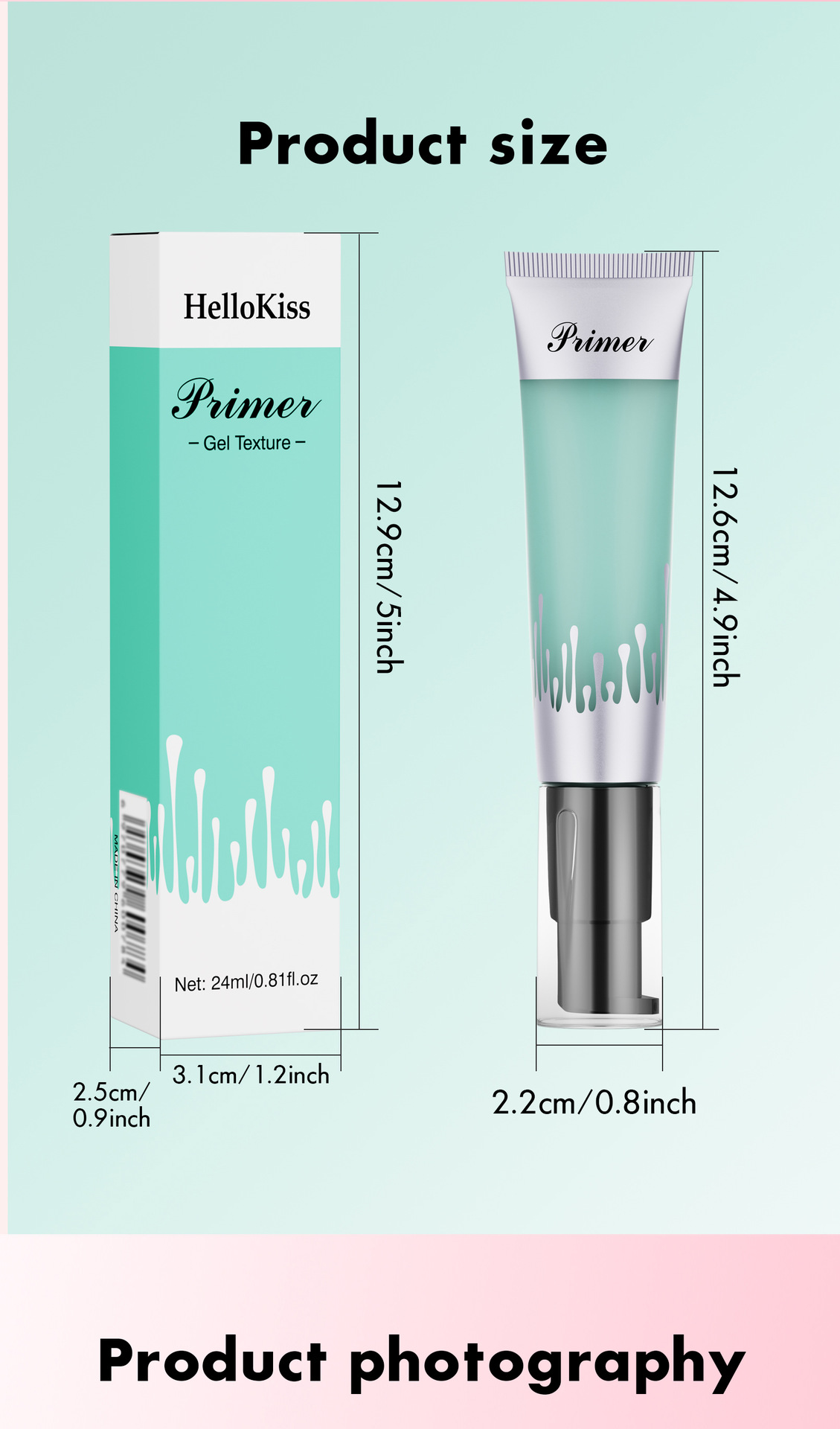 Hellokiss Gel concealer Hydraterende Invisible Pore Primer gel Pre Make-up Crème_voghion.com