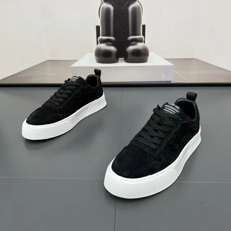 Große Größe 45 2024 Herren 46 Ledergesicht Modische Und Vielseitige Trendige Casual Board Weiche Sohlen Low Top Schuhe_voghion.com