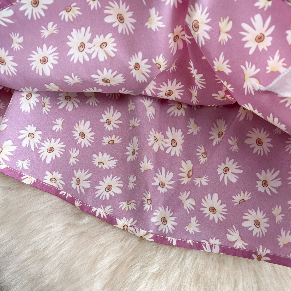 Completo due pezzi donna vestito fiori scollo americano e cardigan_voghion.com