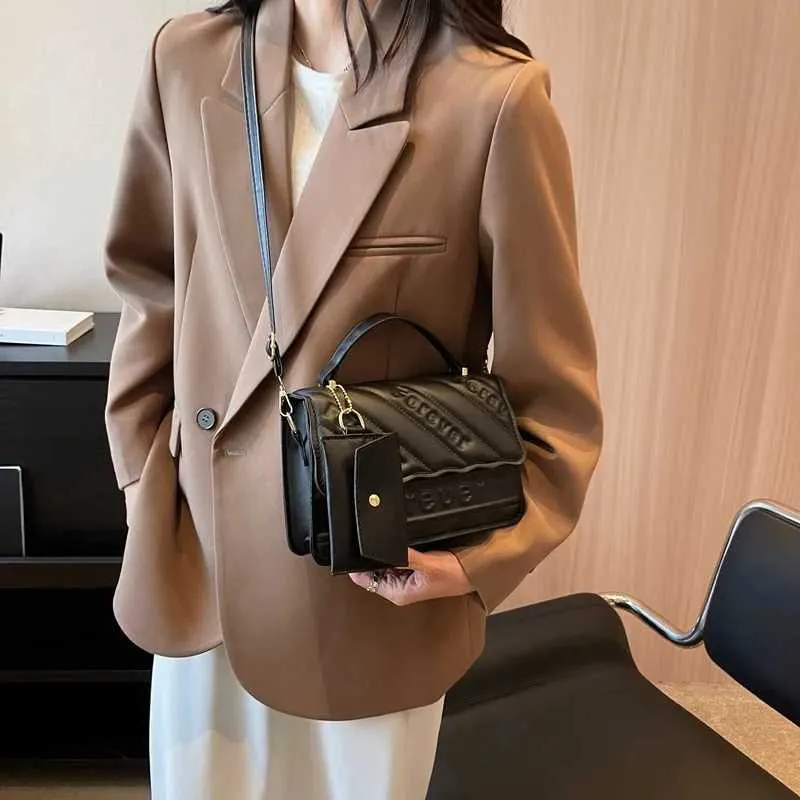 Quality Shoulder Bag Set For Women Soft PU Leather Solid Color Shopping 2024 Spring New Designer HandbagsC241116_voghion.com