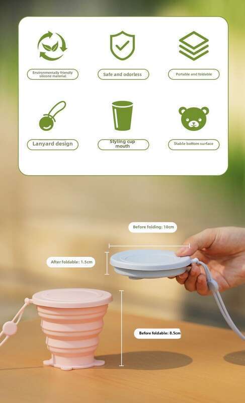 【 The Choice Of Many People 】 Silicone Folding Water Outdoor Portable Camping Travel Mouthwash Food Grade Casual Cup,_voghion.com