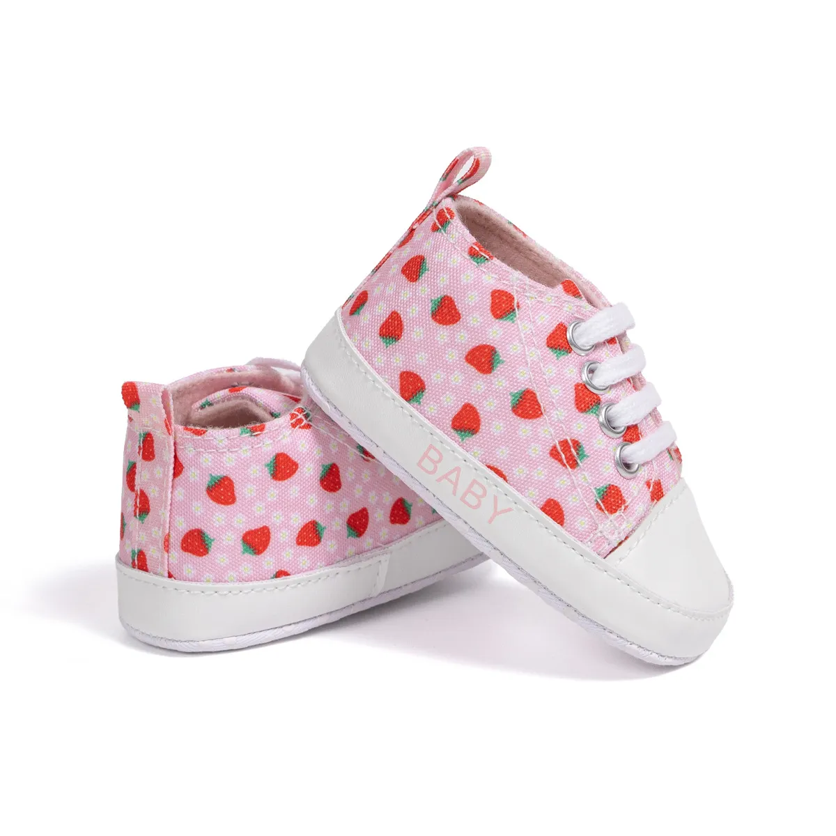 Hot Sale Infant Strawberry Meisjes Baby Casual High Top Antislip Bodem Zachte Zool cutefeet Peuter Crib Schoenen_voghion.com