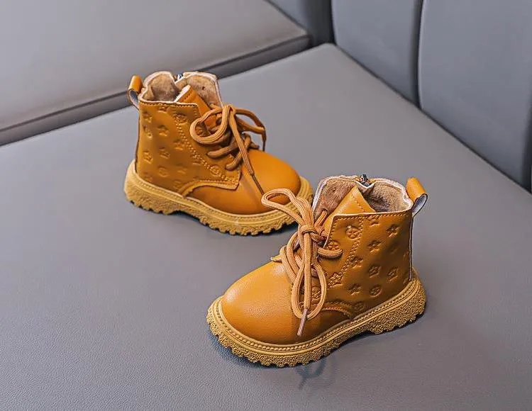 Kid Kleinkind Mode Herbst Winter Jungen Britischen Plüsch Kurze Kinder Mädchen Knöchel Cutefeet Junge Mädchen Stiefel Kinder Schuhe Größen_voghion.com