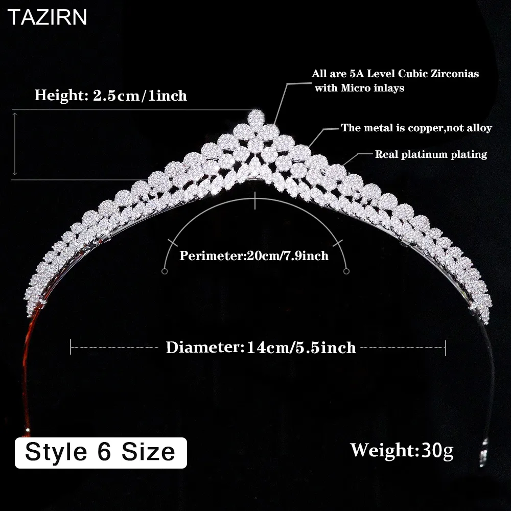Corona da sposa diadema in zircone per matrimonio e cerimonia_voghion.com