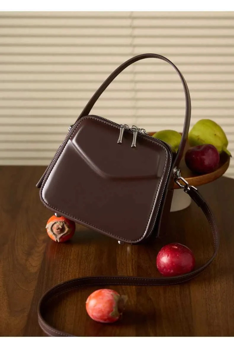 Burminsa Chic Véritable Cuir Petit Fourre-Tout Sacs À Main Pour Femmes Nouveau 2025 Designer Box Sacs À Main Dames Bandoulière Bandoulière_voghion.com