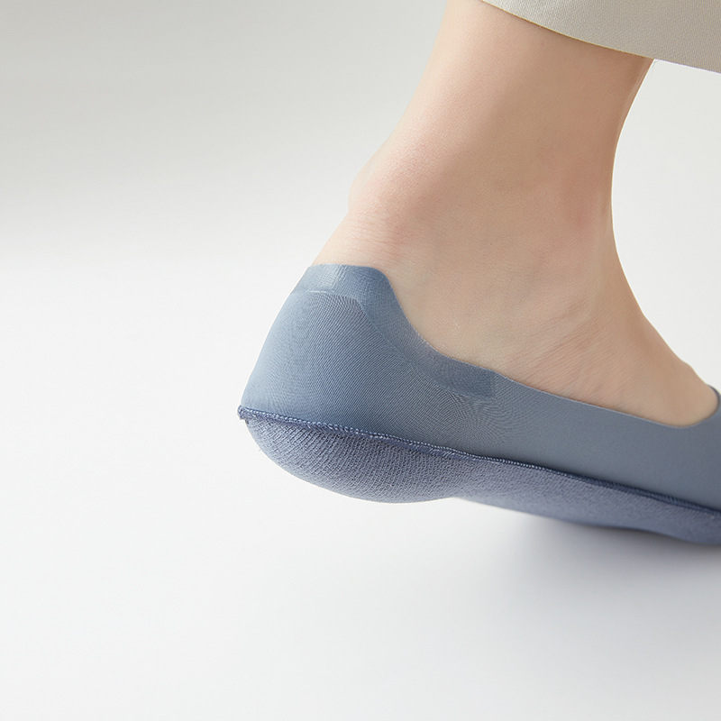 Herenbootje voor de zomer, gemaakt van ijszijde met een dunne katoenen onderkant, ondiep, onzichtbaar, ademend, zweetabsorberend, geurwerend en antislip._voghion.com