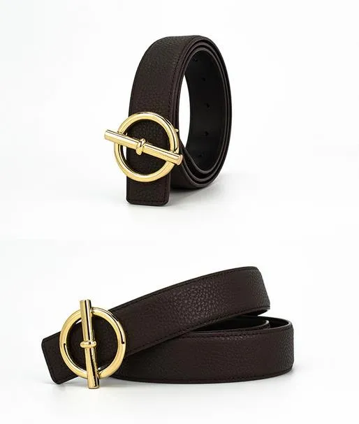 Cinture con fibbia grande firmate 2023, moda uomo donna, cintura in vera pelle, larghezza 3,4 cm, fibbie color argento dorato_voghion.com