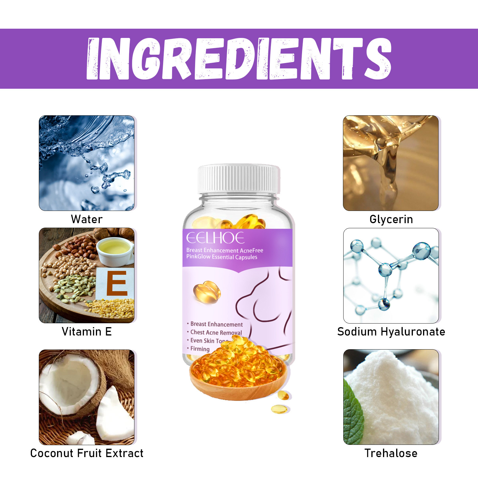 EELHOE Breast Beauty Capsules Cuidado floreciente, reafirmante e hidratante para el pecho_voghion.com