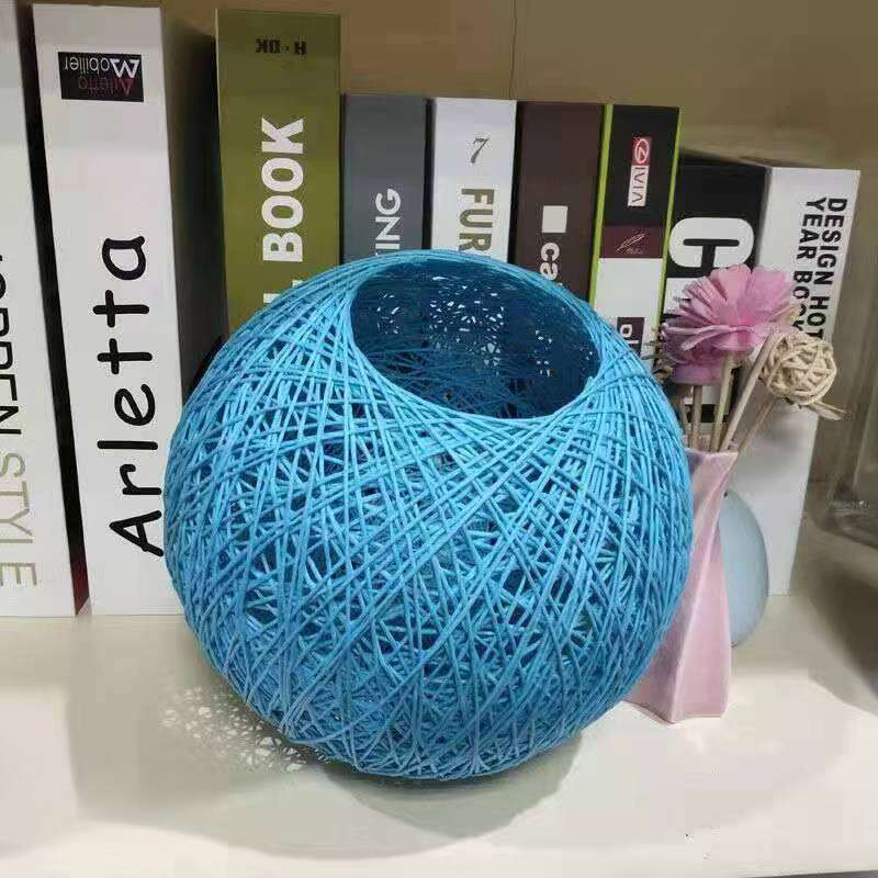 【 5671 People's Collection 】 Lampshade, Rattan Ball Fabric Shell, DIY Accessories, LED Light Bulb,_voghion.com