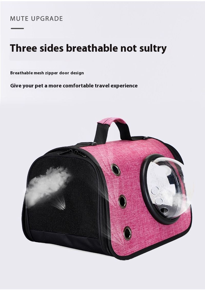 Neue Katzen- Hundetasche mit großem Platz, transparent bequem zum Ausgehen, faltbare und tragbare Hand-Haustiertasche_voghion.com