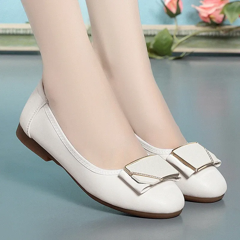 Ballet Flats For Women Genuine Leather Comfortable Soft Sole Shoes_voghion.com