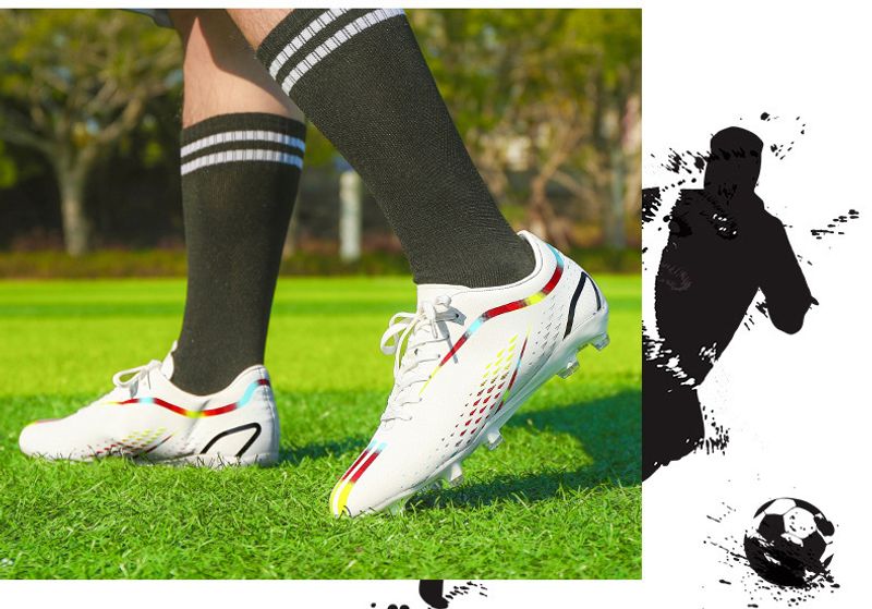Fußballschuhe Herren und Damen mit langen gebrochn Spikes, professionelle Trainings-Sneakers, Sportschuhe für_voghion.com
