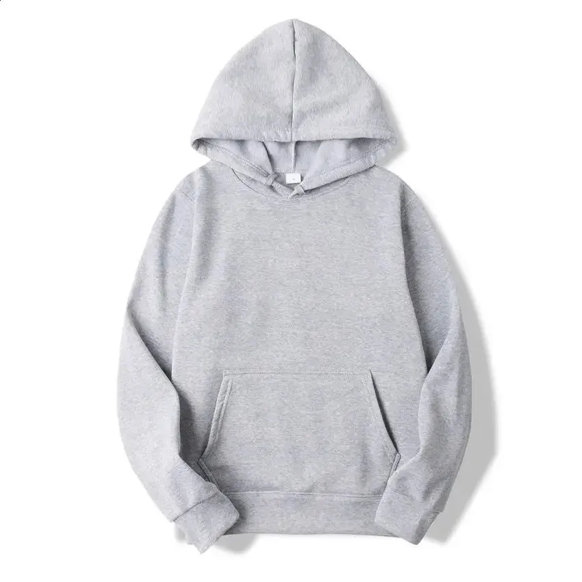 Trendy Loose Outono Inverno Homens e Mulheres Fleece Sports Sweatshirt Cor Sólida Pullover Casal Moda Hoodie S-3XL_voghion.com