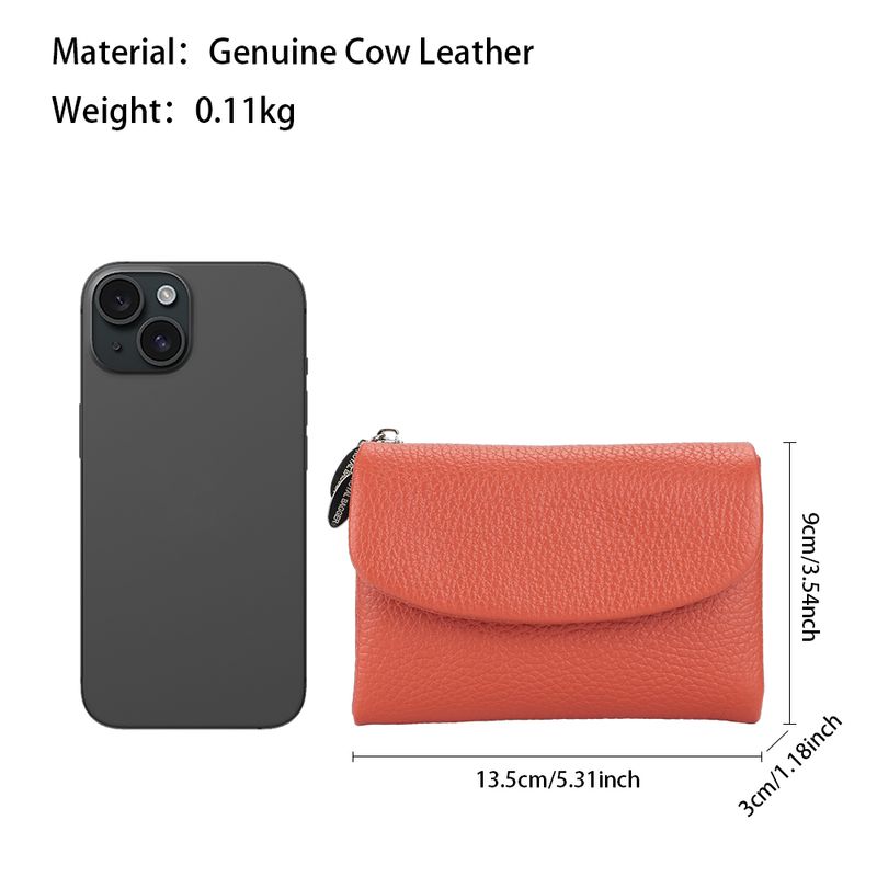 URBAN MASTER Kurze Geldbörsen in Volltonfarbe, dreifach gefaltete Geldbörse aus echtem Leder mit Klappe, modische,_voghion.com