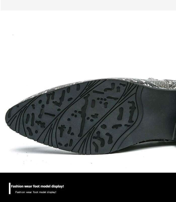 Men's Leather Martin Boots British Style Snake Pattern Shoes_voghion.com