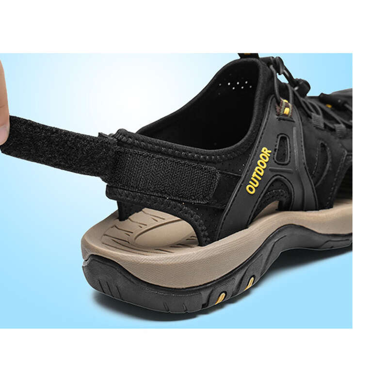 Sommer Rindsleder Zehen Soft Bottom Strandschuhe Outdoor Herren Casual Sandalen für Männer_voghion.com