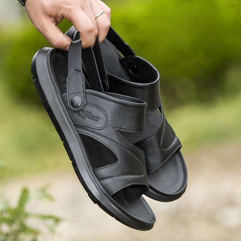 one-piece Beach Dual-purpose Sandals, Dad Shoes, Men's Summer New Wave Sandals_voghion.com