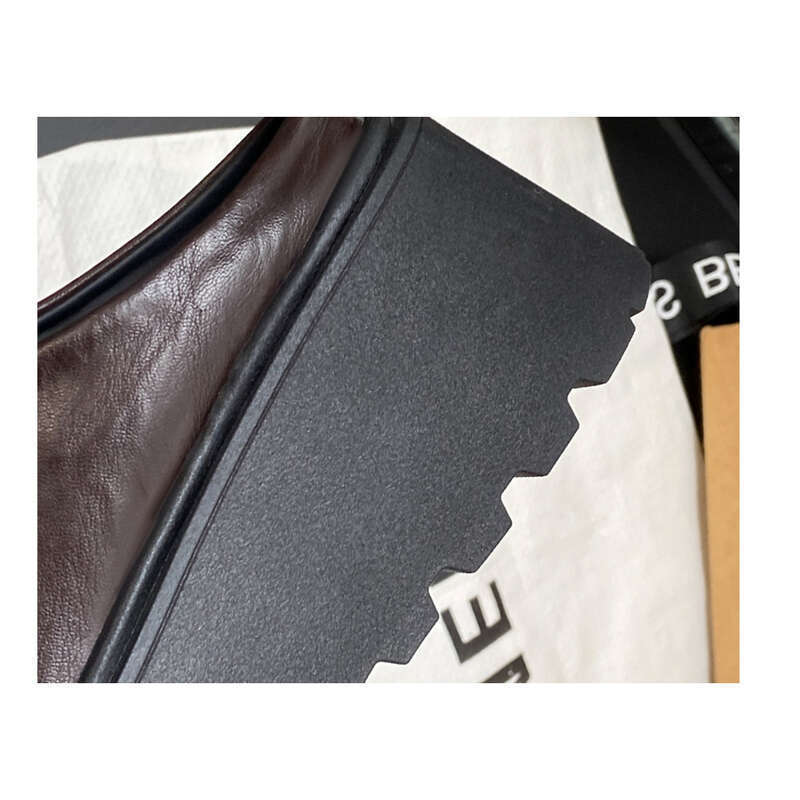 Women's Thick Bottom Loafers Mary Jane Small Leather Shoes Boken British Women's Shoes_voghion.com