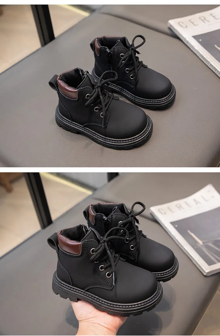 Baby Short For Boys Autumn Winter Children Leather Happysteps Fashion Toddler Girls Boots Anti Slip Kids Snow Shoes_voghion.com