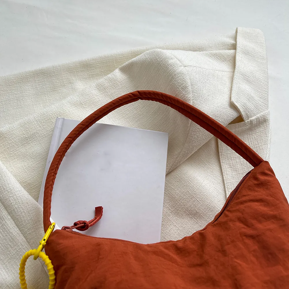 Women Simple Tote With Zipper Closure Female Commute Bag Lightweight For Daily Weekend Vacation_voghion.com