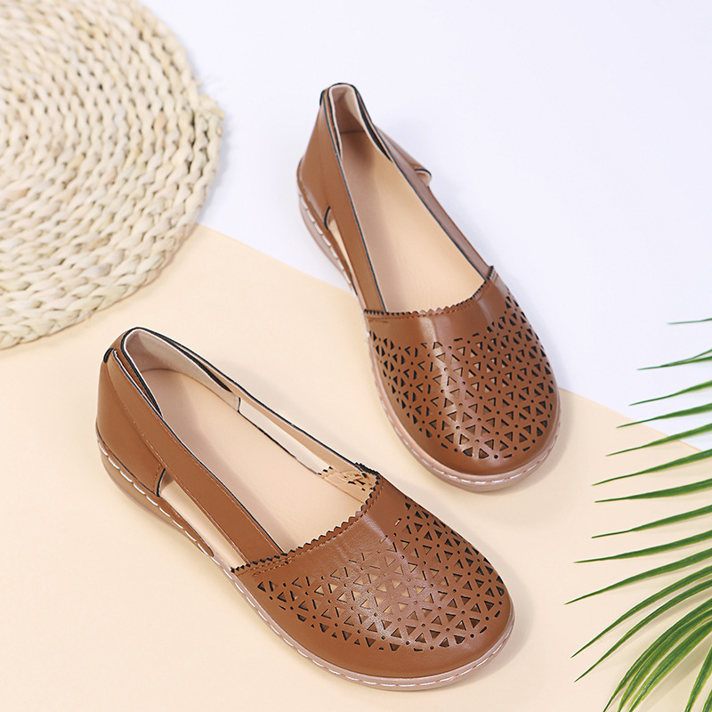 Modische, lässige, perforierte Schuhe für Damen_voghion.com