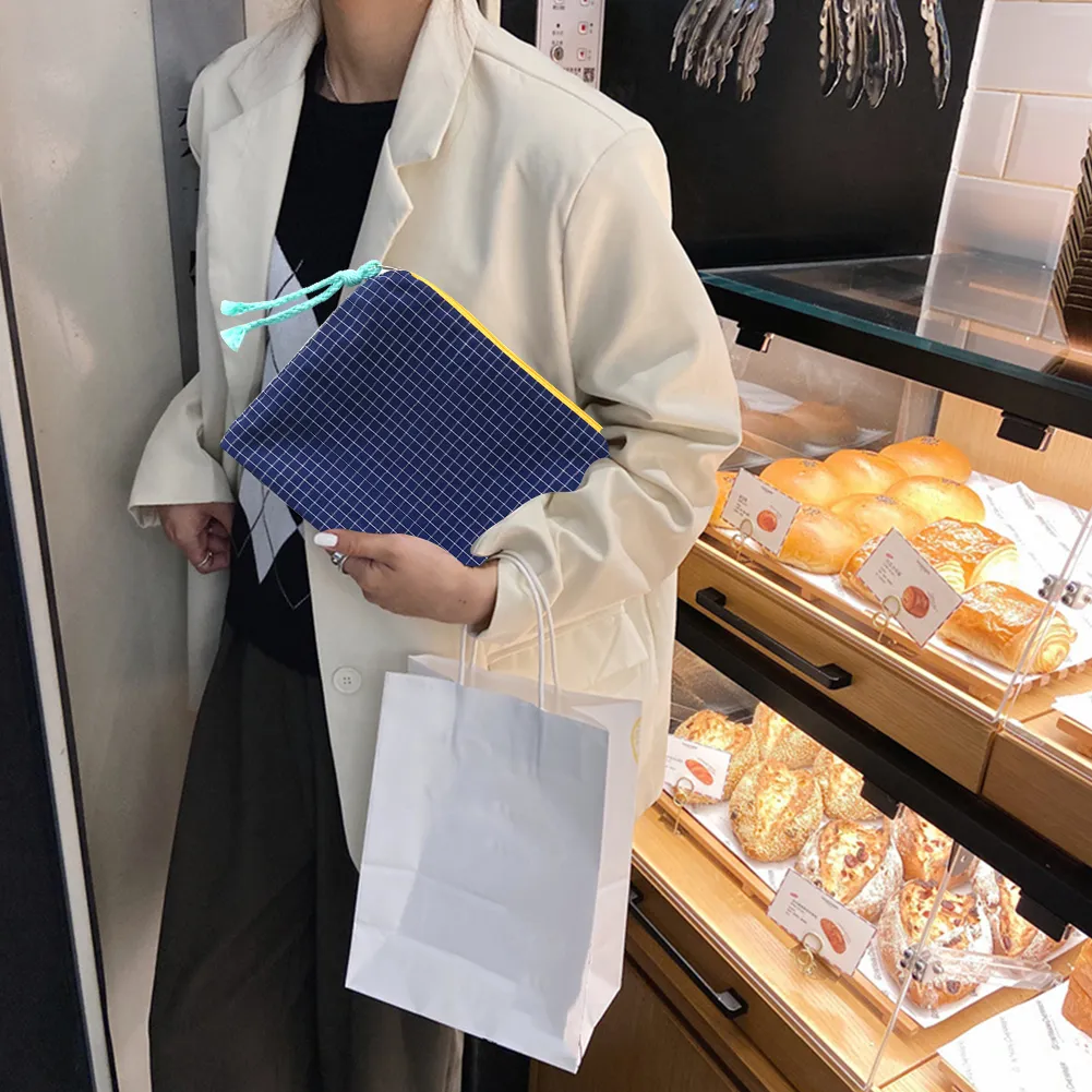 Mode Frauen Plaid Druck Kleine Kosmetik Baumwolle Stoff Make-Up Lagerung Taschen Japan Stil Zipper Kulturbeutel Waschen_voghion.com