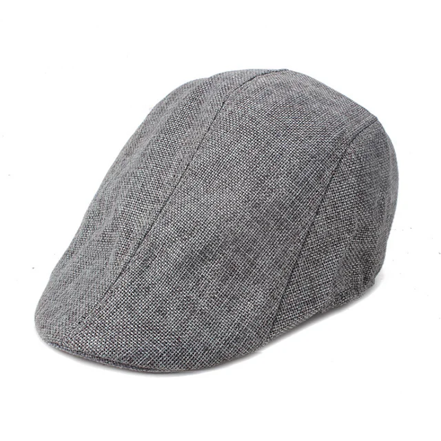 Berete unisex din in, căptușeală din plasă, respirabil, retro, pentru bărbați și femei, pentru călătorii în aer liber, plimbări cu director, capace cu vârf_voghion.com