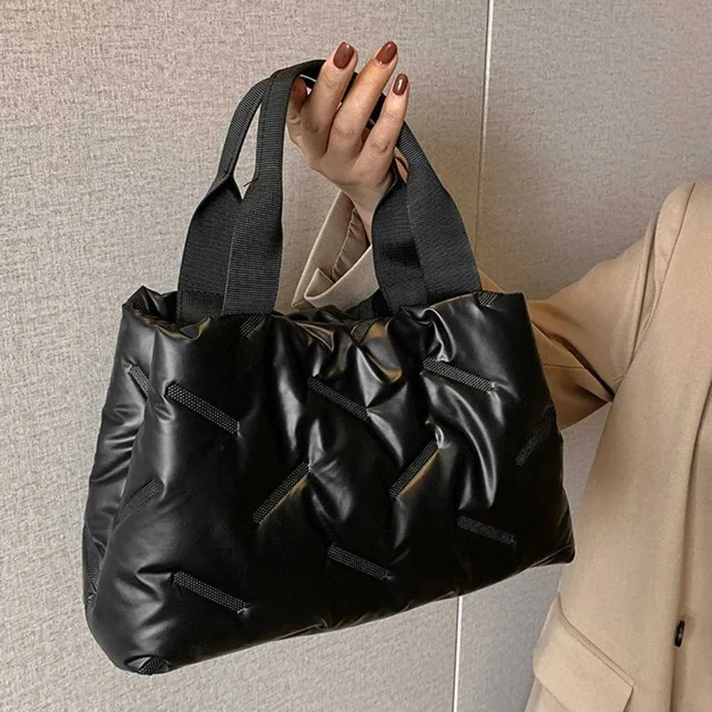 Moda Donna Hobo Trapuntato Spazio Imbottito Borsa A Tracolla Borsa Invernale Donna Cuscino Grande Capacità Tote Crossbody Ba241105_voghion.com