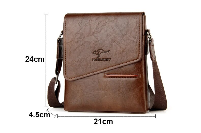 Summer Brand Kangaroo Messenger Bags Leather Casual Crossbody For Men Business Shoulder Bag Male Small Handbag_voghion.com
