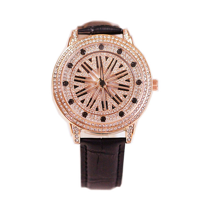 Orologio da donna alla moda, quadrante grande universale, costantemente in funzione, cinturino in vera pelle impermeabile, orologio al quarzo da uomo_voghion.com