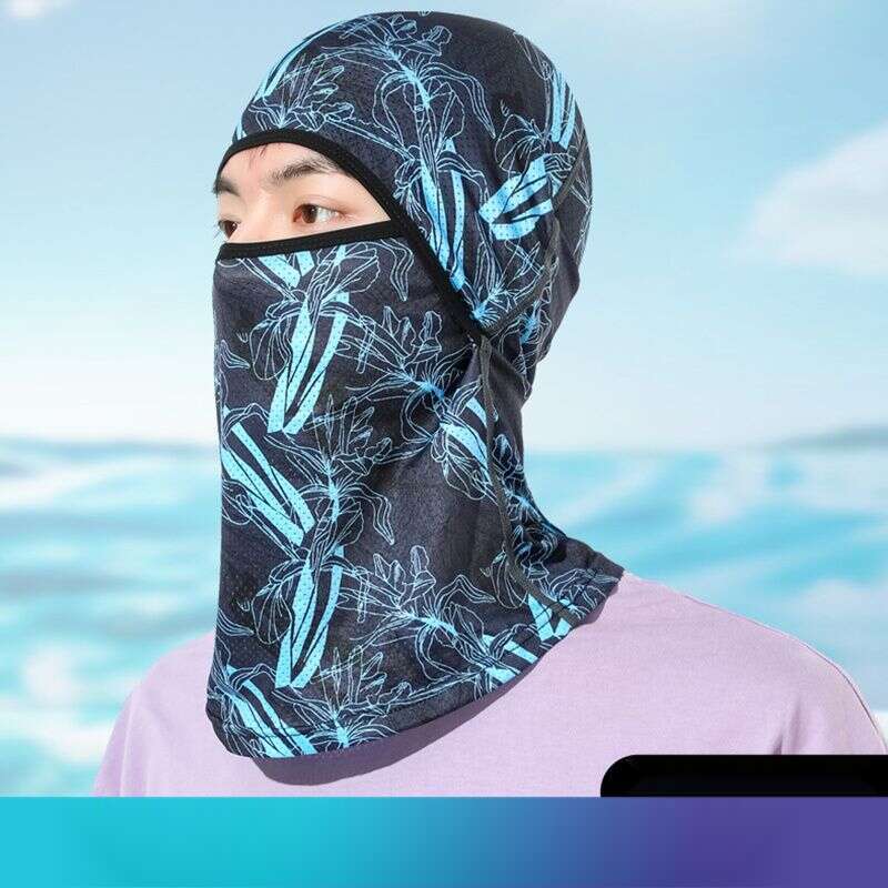 Capacete de secagem rápida, protetor solar de seda gelada, máscara facial resistente a raios UV, fresco, secagem rápida, capacete respirável para atividades ao ar livre_voghion.com