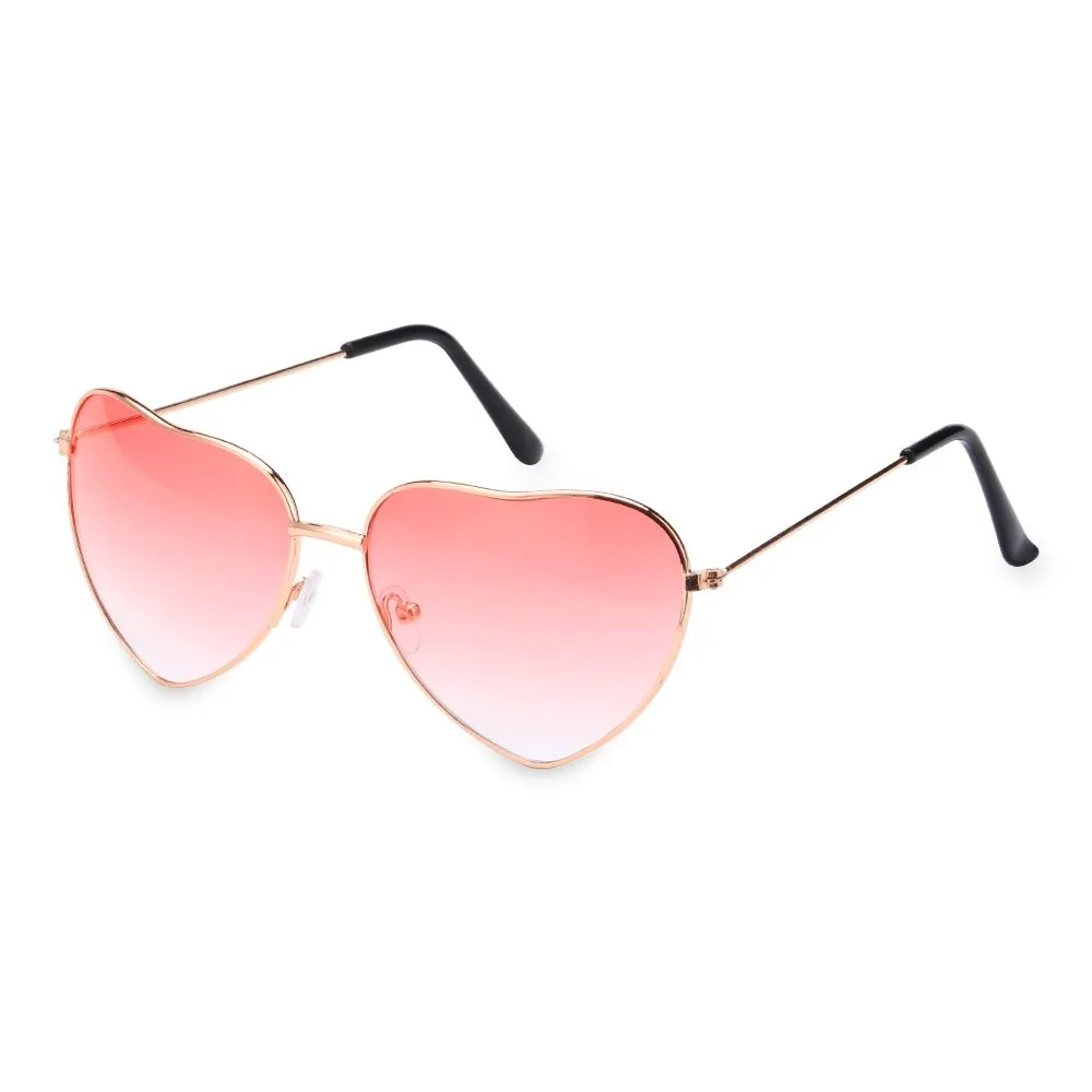 Hjärtformade solglasögon för herr gradient glas metallbåge retro_voghion.com