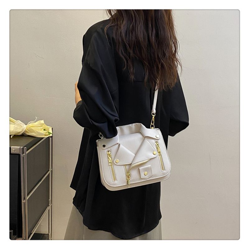 2024 Neue modische personalisierte Tasche für Damen Nischenmode-Design Jacke Reißverschluss Coole Umhängetasche mit_voghion.com