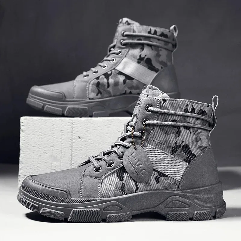 Herren Wanderschuhe Atmungsaktiv Camouflage Freizeit Stiefel_voghion.com