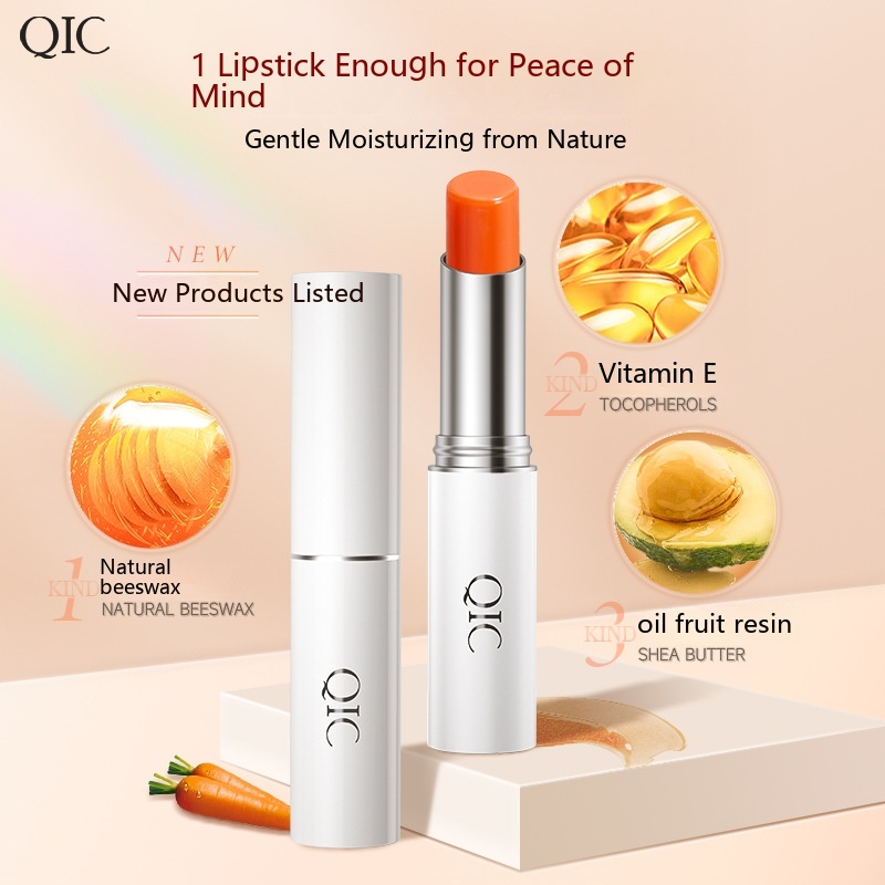 Qic Karotten Lippenstift Feuchtigkeitsspendender Lippenbalsam_voghion.com