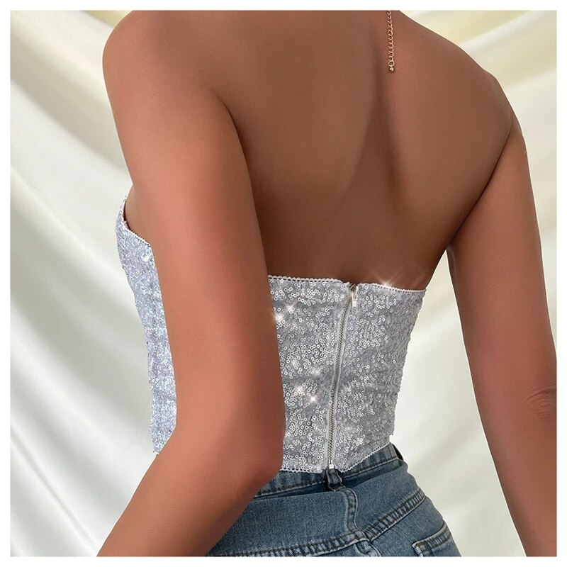 Reggiseno corsetto da donna europeo e americano, lingerie a spina di pesce, reggiseno con paillettes, biancheria intima push-up per ragazza piccante_voghion.com