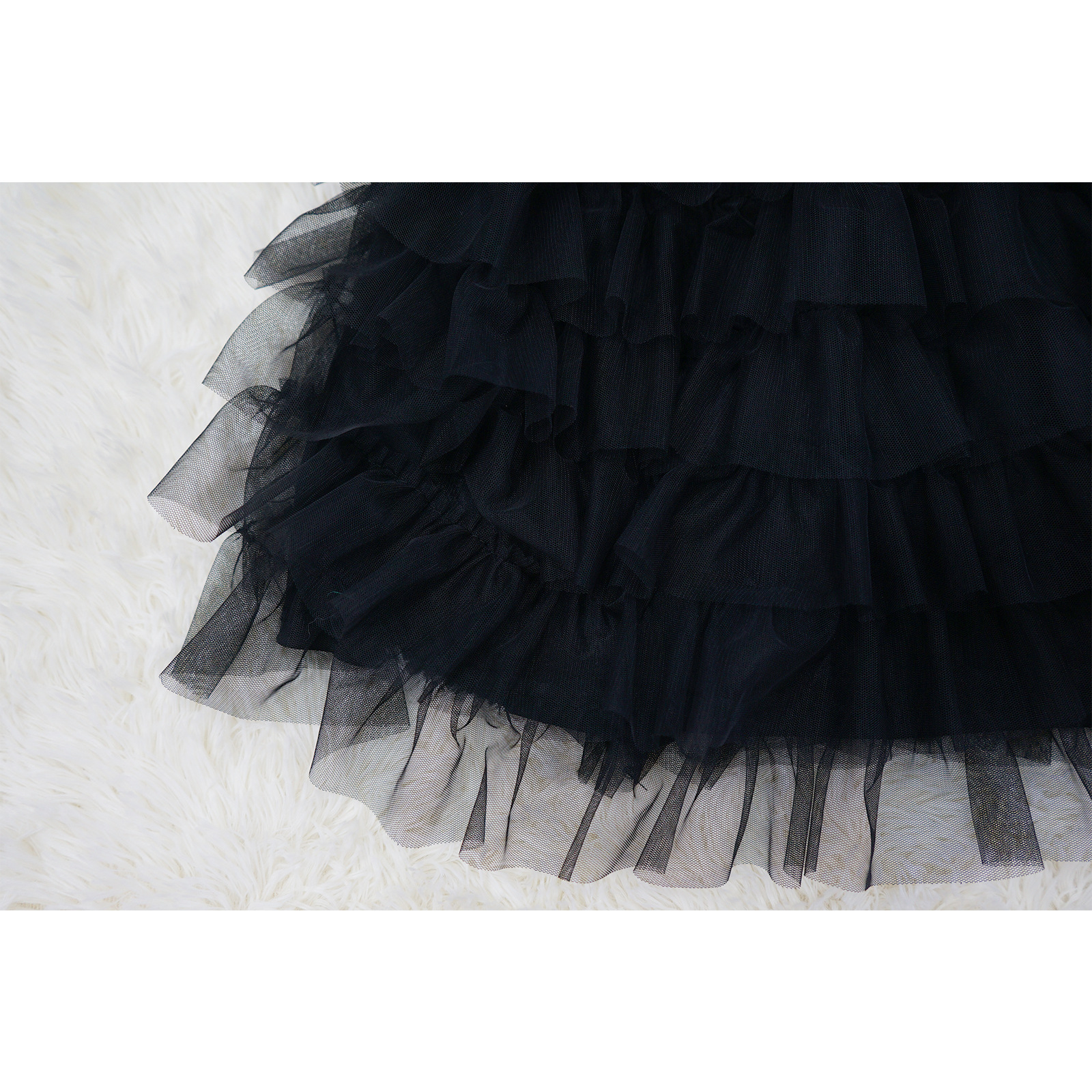 Women's Dress Mesh Splice V-neck Right Angle Shoulder Mini Dress_voghion.com