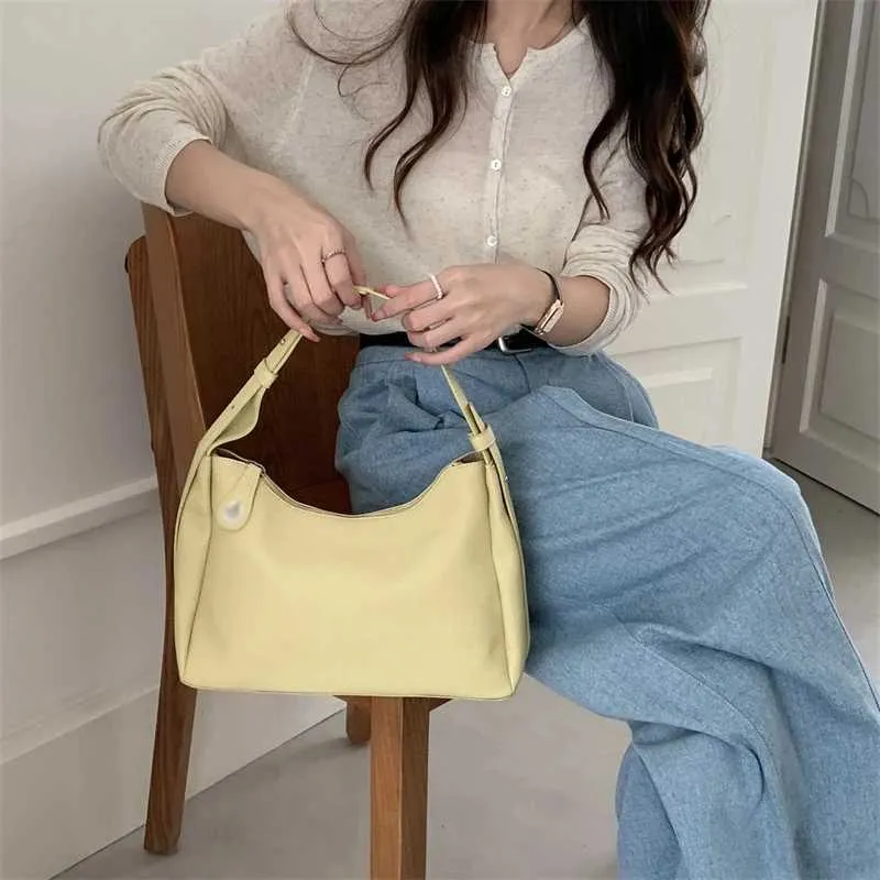 Texturierte Damen Handtasche Aus Weichem Kunstleder Schultertasche_voghion.com