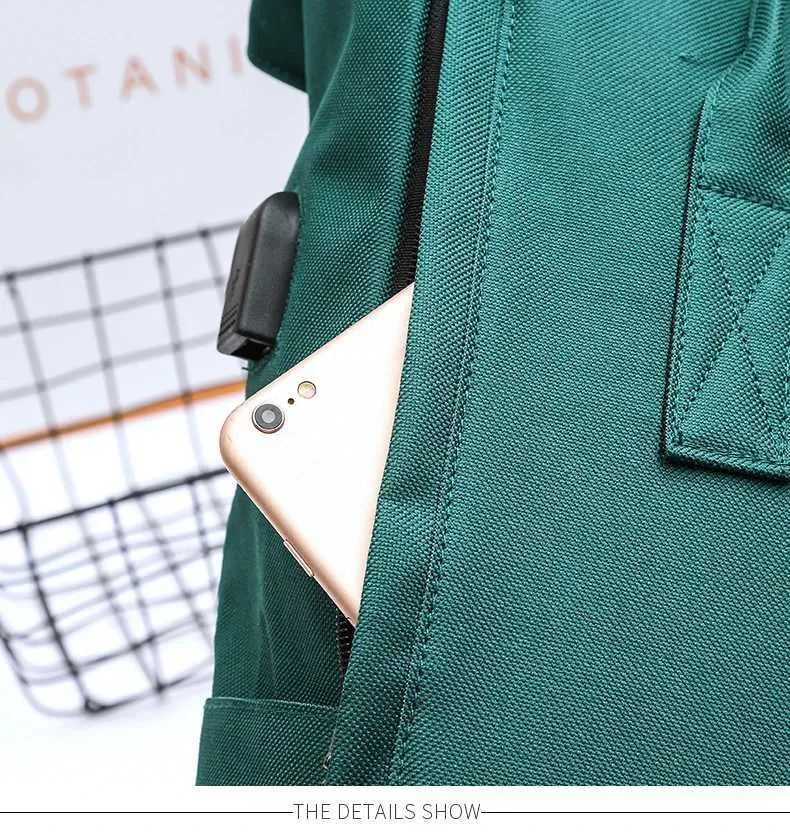 Modny plecak na laptopa USB dla kobiet i mężczyzn, torby na ramię, szkolna torba, plecaki Mochila dla nastolatek, podróż_voghion.com