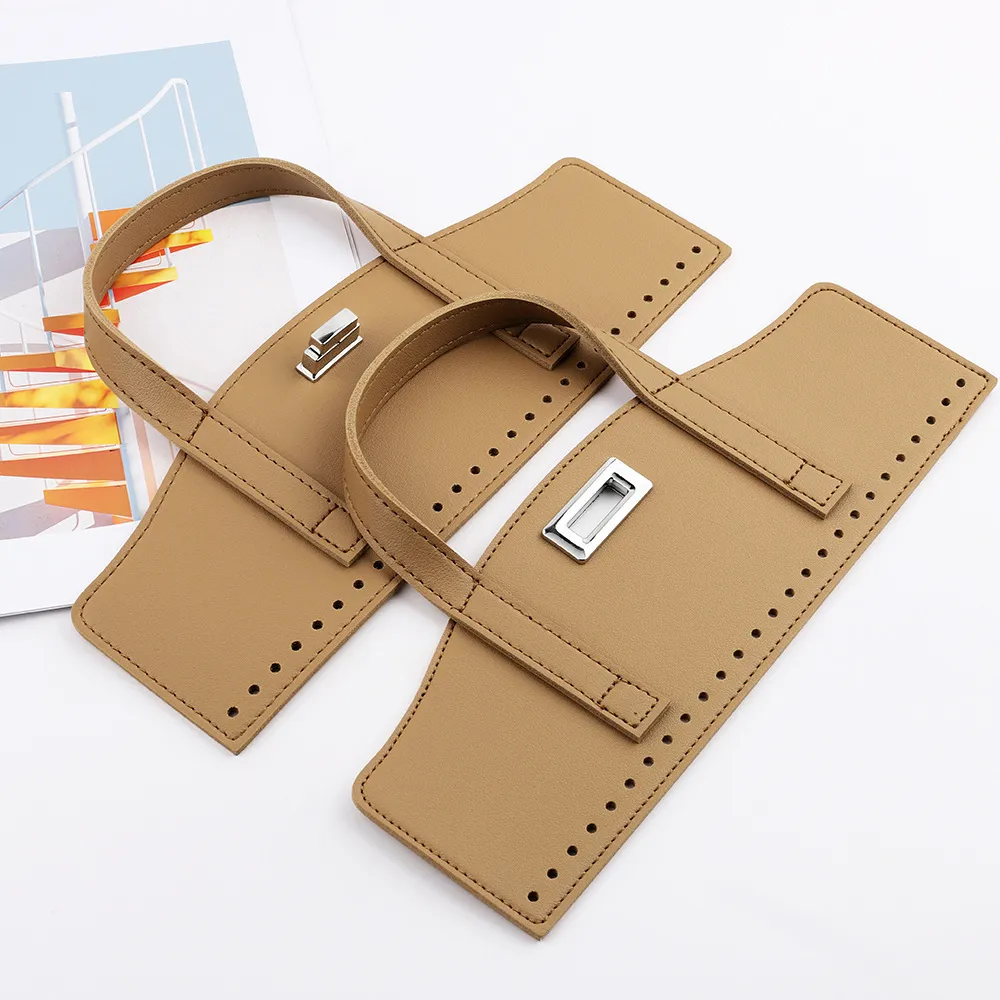 2 Stücke Abnehmbare PU Leder Griff Abdeckung Tasche Klappe Hochwertiges Ersatzzubehör Für DIY Handtasche_voghion.com