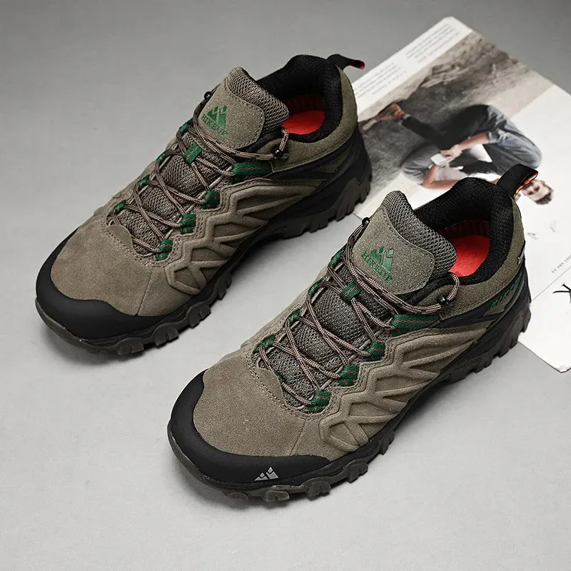 Herren Wanderschuhe Aus Leder Trekking Outdoor Kletterschuhe_voghion.com