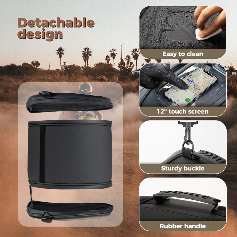 ROCKBROS Front Motorcycle 14L With EVA Tank Cell Phone Bag_voghion.com