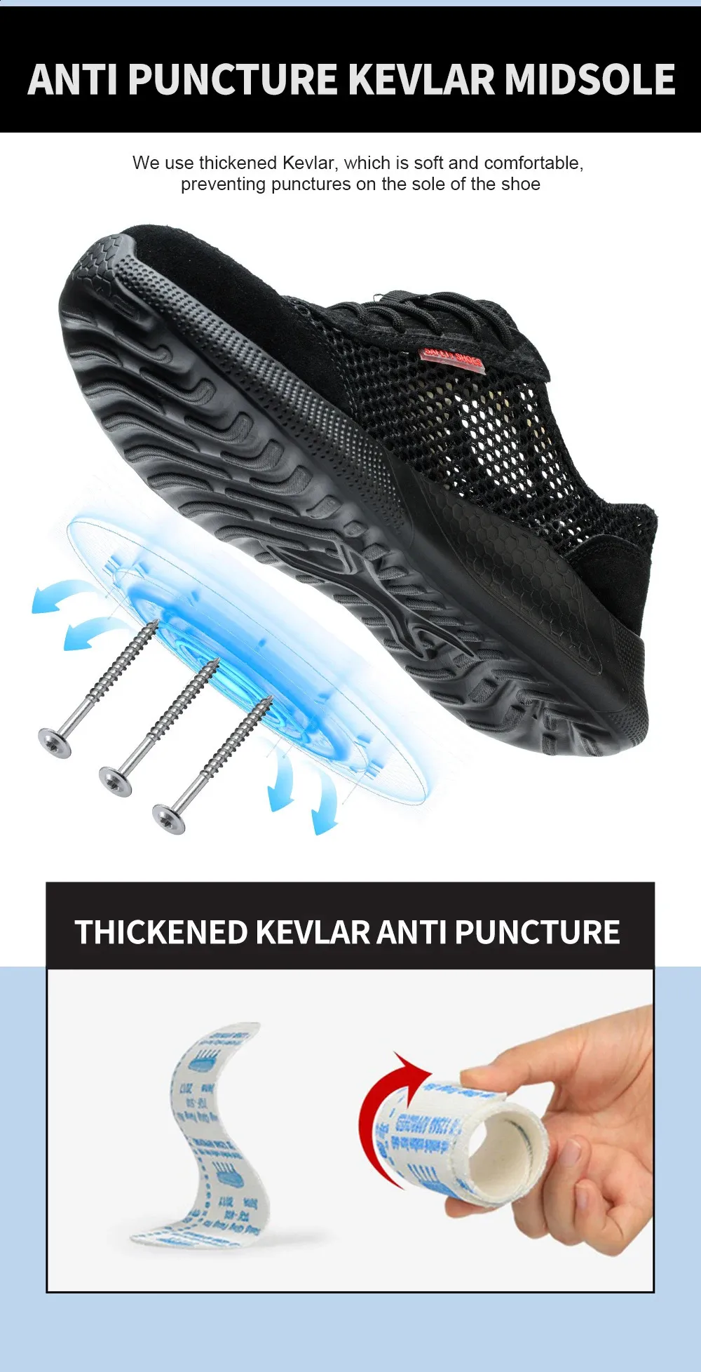 Breathable Safety Shoes For Men Lightweight Protective Work Boots_voghion.com