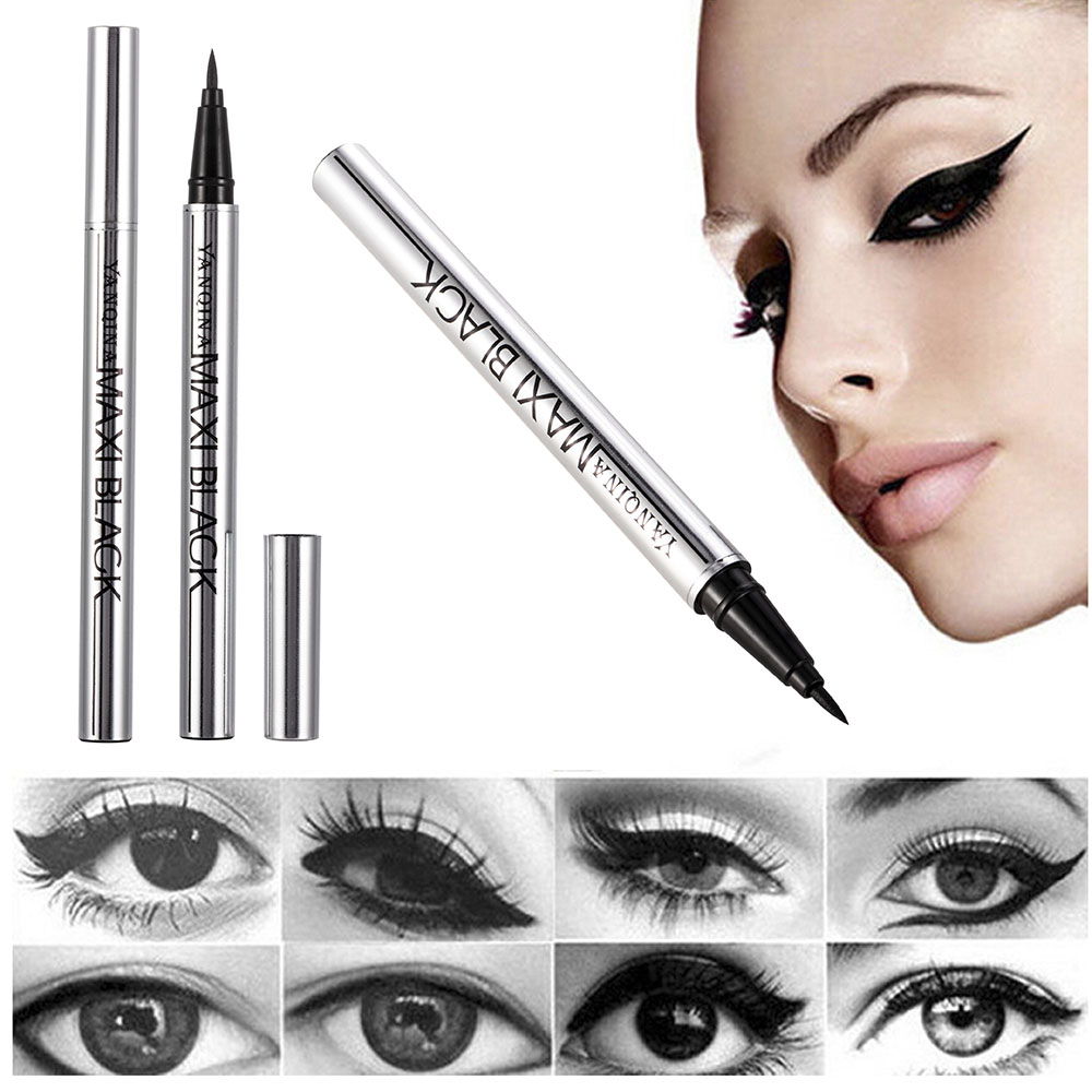 YANQINA ultime noir longue durée crayon de revêtement pour les yeux imperméable Eyeliner résistant aux taches cosmétique beauté maquillage liquide délimiteur