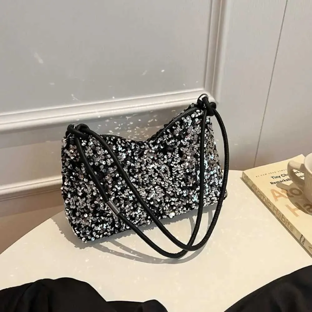 Einfarbig Crossbody Mode INS Pailletten Schulter Taschen Telefon Geldbörse Handtasche Abend Clutch Tasche Mädchen DIYC241103_voghion.com