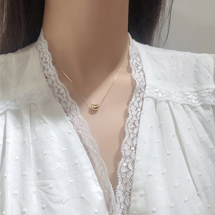 Minimalistische Halskette Mit Anhänger Für Damen Romantisch_voghion.com